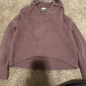 Cozy Mauve Hooded Sweater